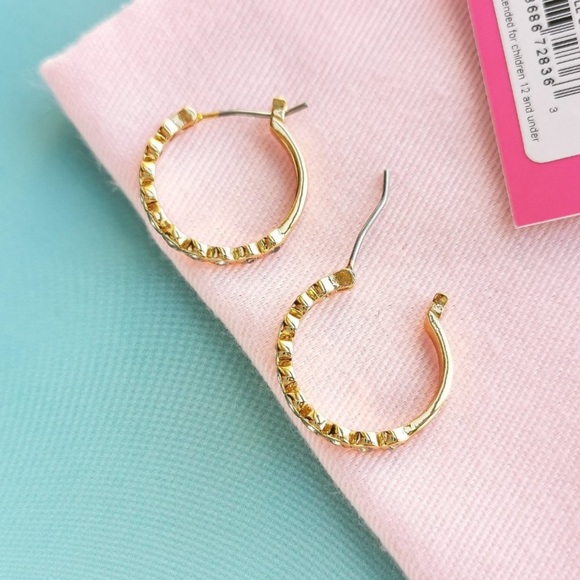 kate spade Jewelry - Kate Spade Full Circle Gold Hoops with Cubic Zirconia. NWT & Dustbag